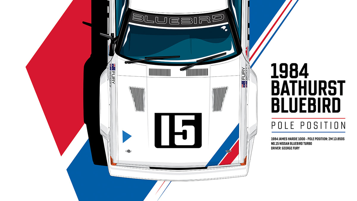 Nissan Bluebird 1984 Bathurst 1000 Pole Position Illustrated Print