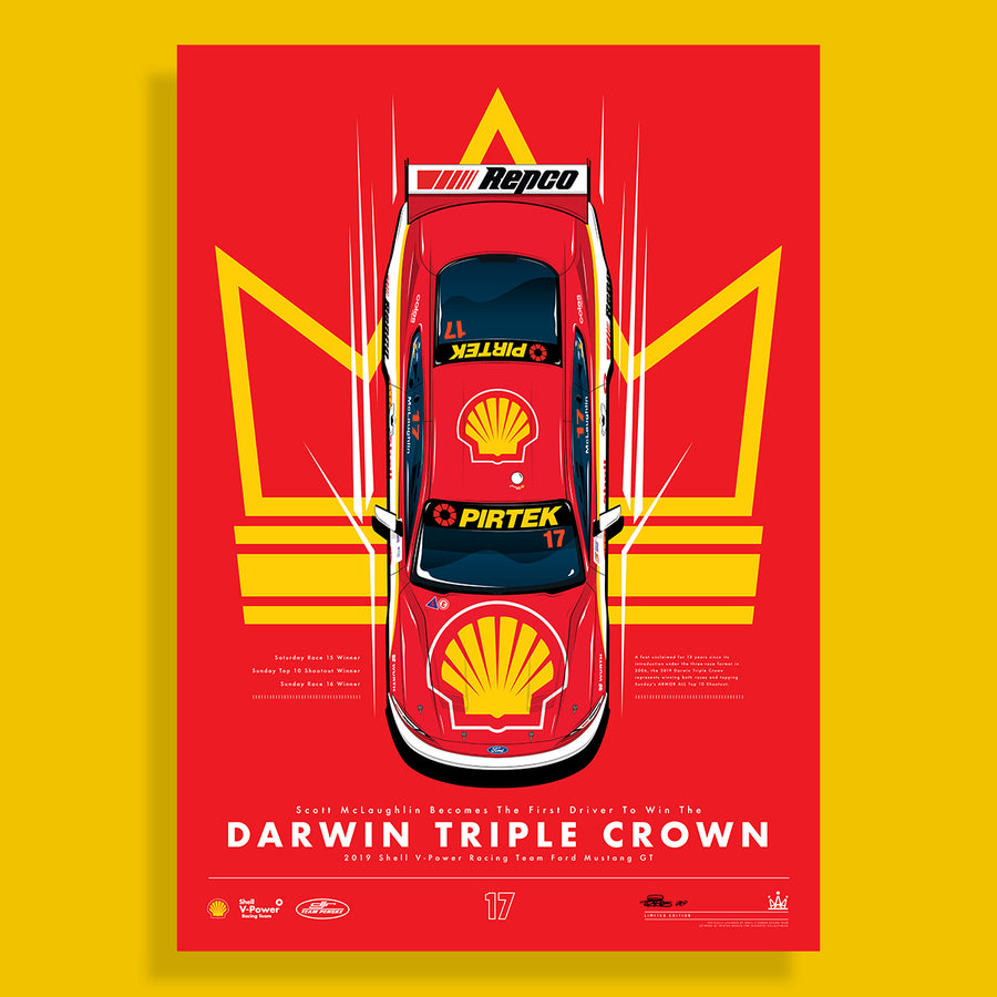 SVPRT Scott McLaughlin First Driver To Win The Darwin Triple Crown A1 Artist Proof