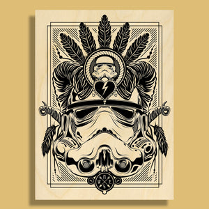 Trooper King A5 Paper Thin Wood Print